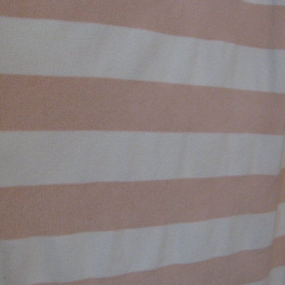 *  Perfect Striped Dress Large Knit with Pockets Pink White Mini - Picture 4 of 4